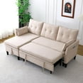thumbnail image 5 of 78.35''L-Shaped Reversible Chaise Sectional Sofa with Storage–Cotton-Linen Upholstery, Multi-functional storage sofa bed,Sofa couches for living room,Apartments & Offices.3-Seater,Beige, 5 of 8