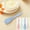 Spoon, variant on Honeeladyy 4Pcs Wheat Straw Chopsticks Set, Unbreakable Kitchen Chopsticks, 9 Inches Ramen Portable Small Chopsticks Cereal Dinner Chopsticks for Kid and Adult (4 colors)