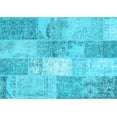 thumbnail image 1 of Ahgly Company Indoor Rectangle Patchwork Light Blue Transitional Area Rugs, 4' x 6', 1 of 4