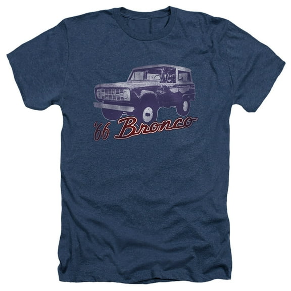 Ford Bronco 66 Bronco Classic Adult Heather T-Shirt Navy