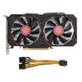thumbnail image 2 of Tarjeta de Gráficos de PC de Juegos, Rendimiento ESTABLE EFICENTE RX580 8GB GDDR5 CARJETA DE 256 BIT DE GRÁFICOS Enchufar y Jugar Ventilador dual para Computadora, 2 of 7