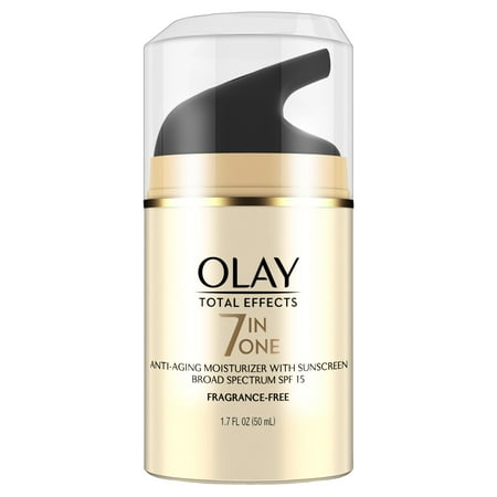 Olay Total Effects Anti-Aging Face Moisturizer with SPF 15, Fragrance-Free 1.7 fl (Best Men's Face Moisturizer With Spf)