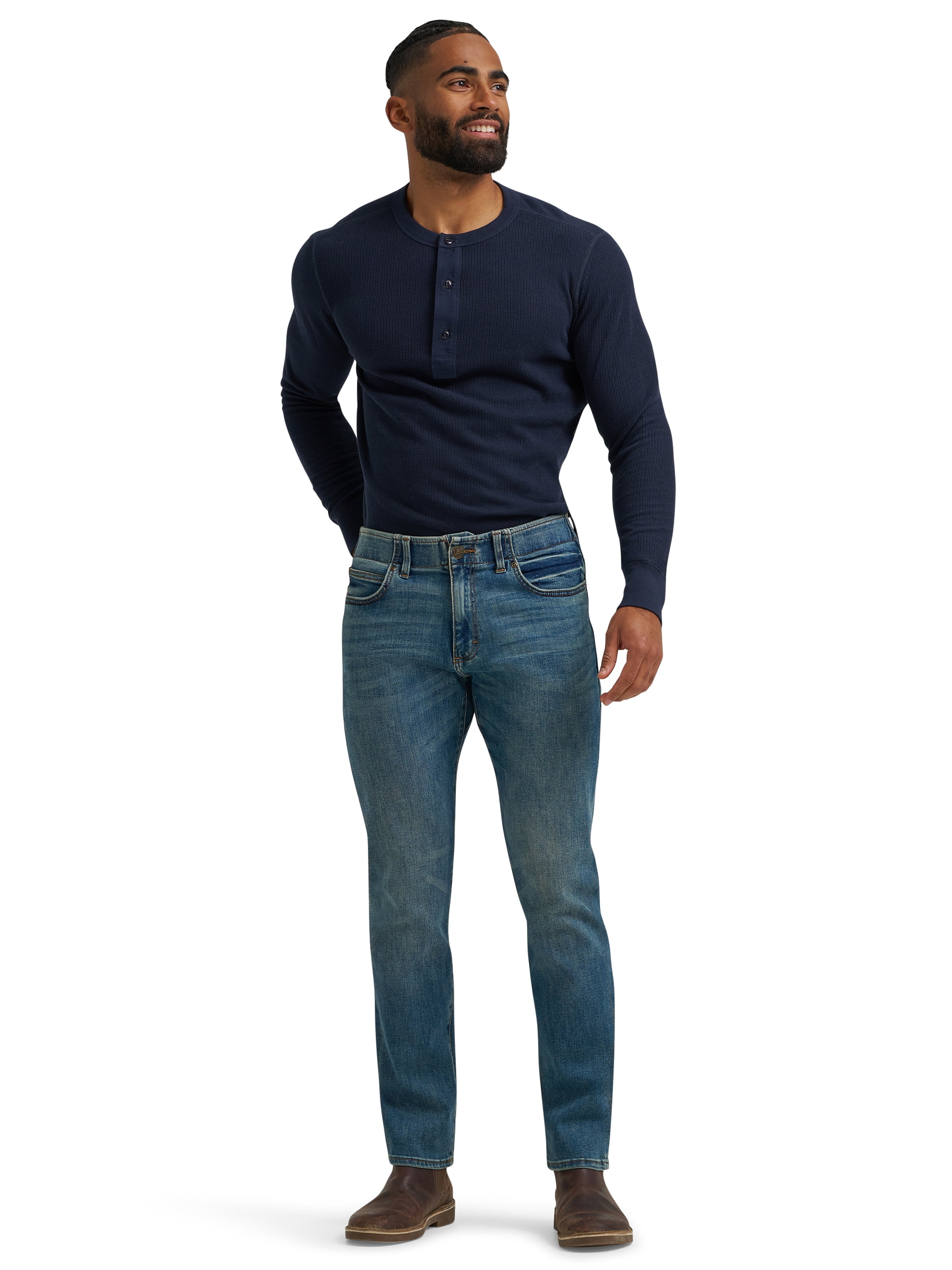 Lee Men’s and Big Men’s Extreme Motion Straight Fit Tapered Leg Jeans