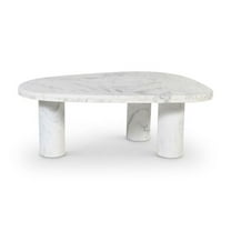 Meridian Furniture Messina White Genuine Marble Coffee Table