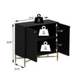 thumbnail image 3 of Clihome Modern Accent Storage Cabinet with 2 Doors, Buffet Sideboard, Black, 3 of 6