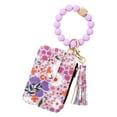 thumbnail image 2 of Wallet Keychain Wristlet Colorful flowers for Women RFID Card Holder Keychain Key Chain Wallet Key Ring with Wrist Wallet for Women F, 2 of 5
