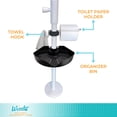 thumbnail image 2 of Stander Wonder Pole Bin Accessory Pack, Storage Bin Accessory with Toilet Paper Holder, Towel Hook for Wonder Pole and Wonder Bathtub Pole, Bathroom Organizer Storage Shower Caddy, Black, 2 of 6