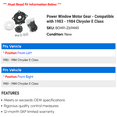 thumbnail image 2 of Power Window Motor Gear - Compatible with 1983 - 1984 Chrysler E Class, 2 of 2