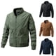 thumbnail image 5 of Mens Jacket Cargo Casual Work Coats Long Sleeve Pocket Coat Zip-Up Loose Top, 5 of 8