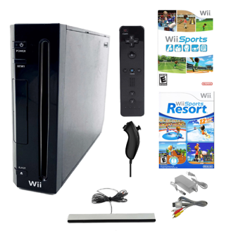 Nintendo Wii - Game console - blue with Wii Remote Plus and