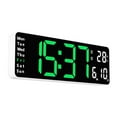thumbnail image 1 of Inteprter Reloj de con cuenta regresiva y control remoto, pantalla Digital grande para sincronización precisa Electrónica blanco verde, 1 of 6