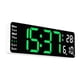 thumbnail image 1 of Relojes LED Bearachild con alarmas duales montados en la pared plástico pantalla digital grande blanco verde, 1 of 6