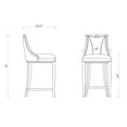thumbnail image 2 of Manhattan Comfort Emperor 27" Faux Leather Counter Stool in Bronze/Walnut, 2 of 2