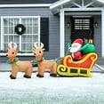 thumbnail image 5 of HOMCOM 8ft Long Christmas Inflatable Santa Claus with Sleigh and Reindeer, Outdoor Blow-Up Yard Decoration with LED Lights Display, 5 of 5