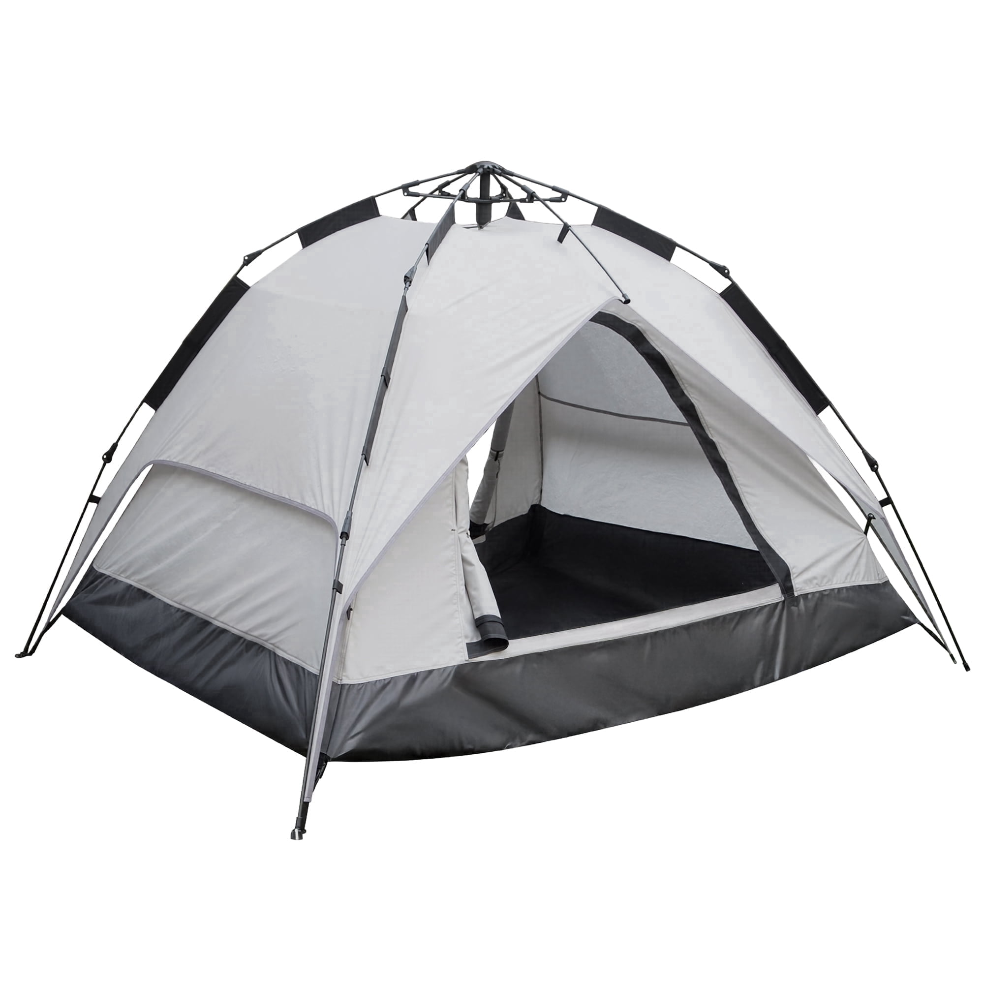 XL Instant Easy Pop Up Tents 3-Person Camping Tent Beige, Plug and Play Tent, Fully Automatic Waterproof Family Camping Tent, Detachable Canopy Tent, Suitable for Beach Camping and Hiking