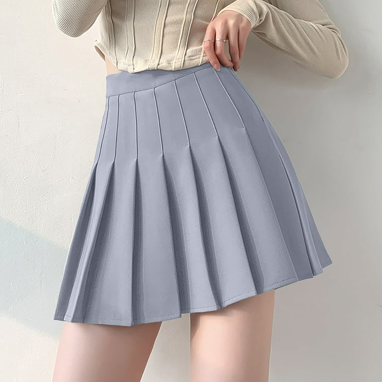 Gray pleated skirt near me discount