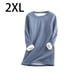 thumbnail image 2 of Jumpingount Ropa interior térmica de mujer portátil Color sólido reutilizable reemplazo de manga larga invierno otoño caliente mantenimiento camiseta de Prendas para la parte del cuerpo Azul XXL Jumpingount AP013396-29, 2 of 6