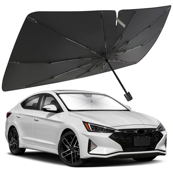 Windshield Sun Shade Umbrella for Hyundai Elantra 2011-2025, Foldable Car Umbrella Sunshade with UV Block Front Window Cover (Heat & Sun Protection)