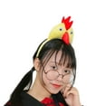 thumbnail image 7 of UNTERING Headband Hairband Funny Photo Booth Cartoon Rooster Headband Party Headpiece Padded Headband for Music Festivals, 7 of 7