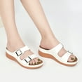 thumbnail image 2 of Atoshopce Womens Wedge Sandals Summer Casual Open Toe Buckle Platform Sandal Slip On Beach Flatform Shoes, 2 of 7
