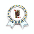 thumbnail image 1 of Corazon J Playing Cards pattern Insignia broche Medalla ganadora, 1 of 3