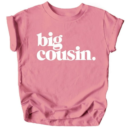 

Bold Big Cousin T-Shirt for Girls Fun Family Outfits Mauve Shirt 12 Months