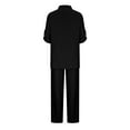 thumbnail image 5 of Brilliant Two Piece Outfits Women Plus Size Clearance Women's Fall Suit Fall Color Long Sleeve Tops+Trousers Casual Soft Black XXXXXL, 5 of 5
