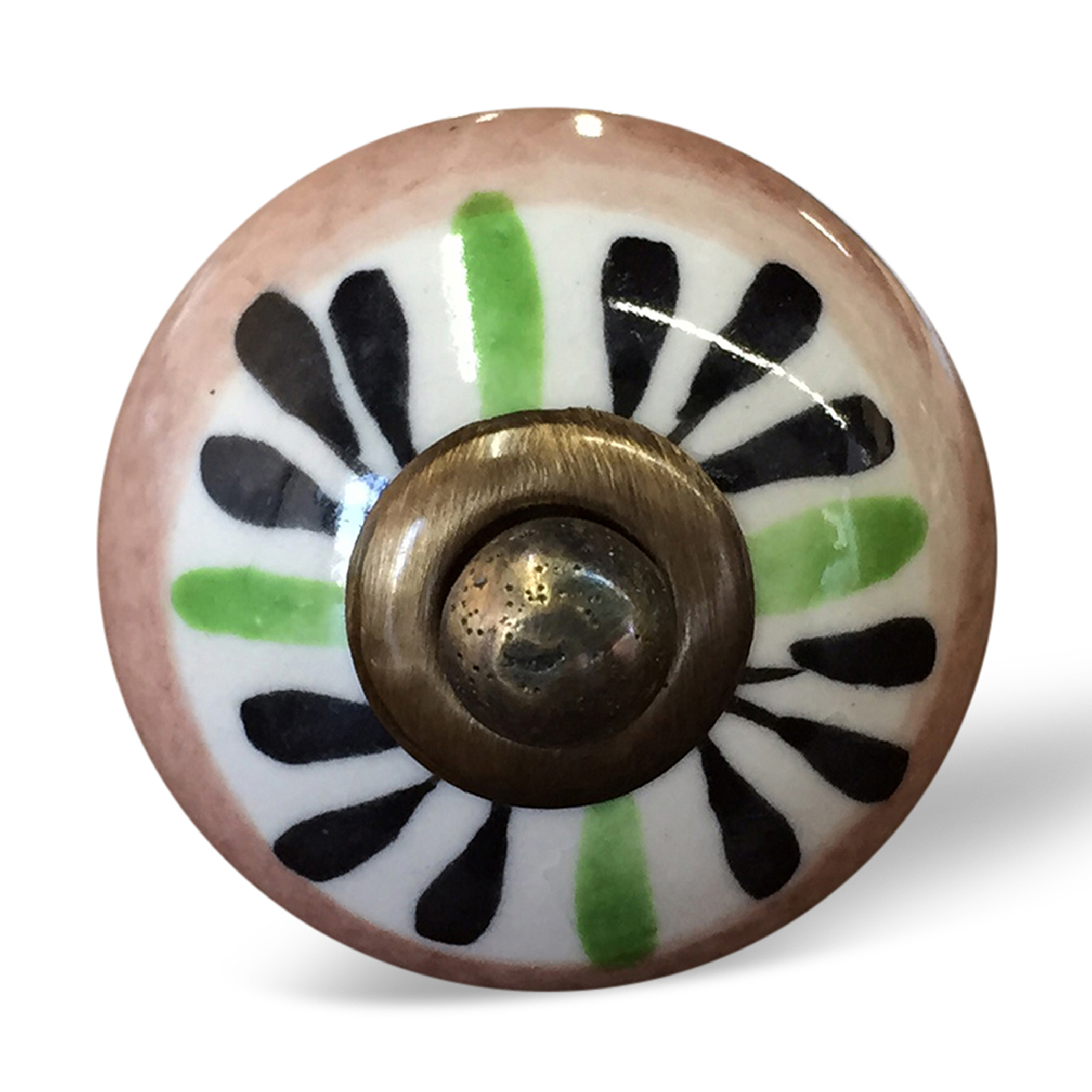 Knob-It Vintage Hand Painted Cabinet Drawer Knobs 12 Piece Antique Style 14"