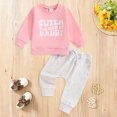thumbnail image 2 of NIEWTR Matching Baby and Toddler Pajamas Girls Toddler Kids Long Sleeve Pullover with Stretchy Pants Set Comfy Daily Wear Sleeping Casual Cotton for 2T 3T(A-Pink,18-24 Months), 2 of 9