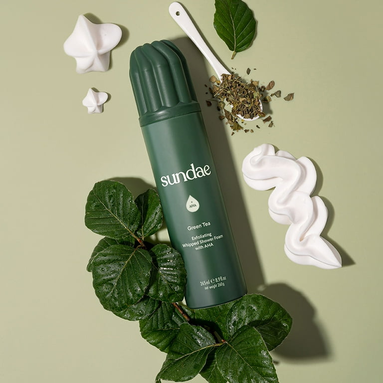 sundae Exfoliating Green Tea Whipped Shower Foam with AHA for All