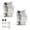 Satin Nickel, variant on 50 Pack (25 Pairs) 1/2" Semi Overlay Self Closing Cabinet Hinges, Face Frame Cabinet Door Hinges Half Wrap Around, Kitchen Cabinet Hinges Easy Install with Quiet Bumper, 95-110°, Satin Nickel