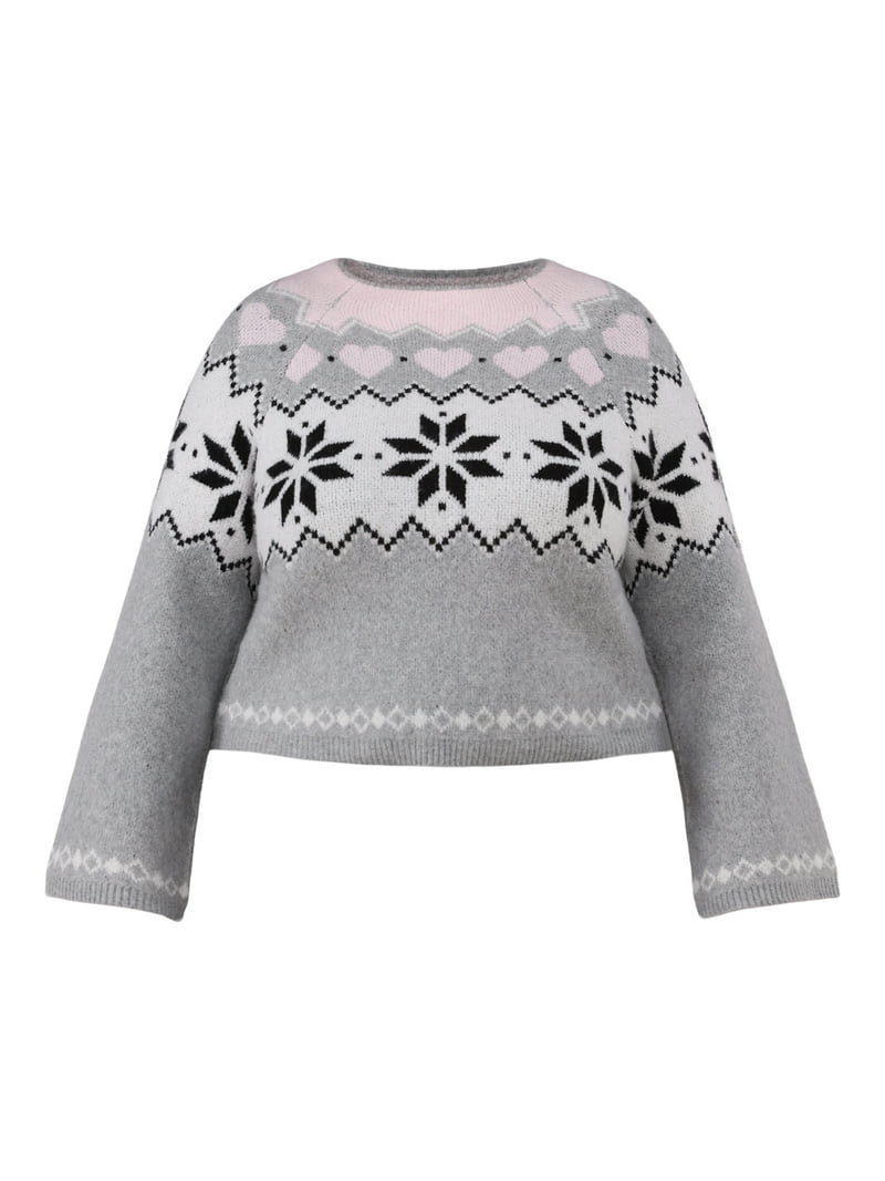 新品タグ付き ♡ Heart Fair Isle Knit Pullover Heart Fair Isle Knit Pullover