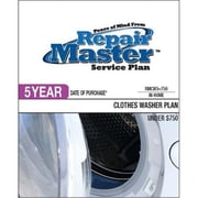 RepairMaster RMCW5O750 5 Year DOP Over 750 Dollars Clothes Washers Plan