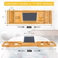 thumbnail image 7 of Bambloom Bamboo Bathtub Tray,Luxury Expandable Bath Tray for Tub with Bath Ball and Soap Dish,Yellow, 7 of 7
