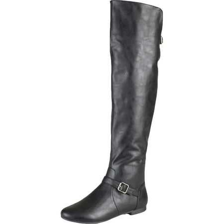 

Journee Collection Womens Loft Leather Zipper Over-The-Knee Boots
