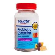 Equate Bacillus Coagulans Probiotic Supplement Gummies, Natural Fruit, 60 Count