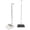 White, variant on WRISTBIQUE 1 Set Dustpan and Broom for Home Stainless Steel for Practical Indoor Cleaning