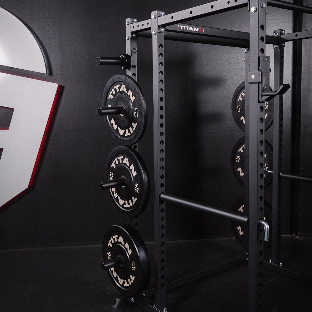 Titan Fitness T-2 Series Power Rack Extension Kit, Black 83" Height x 10" Depth, 2x2 12-Gauge Steel Uprights, Bolt-Together Rack Expansion for Home Gym with Weight Plate Holders