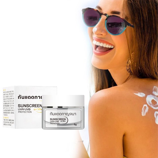 Protector solar facial Protección SPF Crema hidratante Ligero No graso Rápida de absorción Defensa UV diaria para todo tipo de pieles Tamaño de viaje 5g Volver a aplicar después de nadar