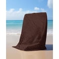 thumbnail image 4 of Solid Brown Beach Towels Oversized Super Absorbent, Vintage Minimalism Abstract Denim Pattern Lightweight Bath Towel Quick Dry Sets For Bathroom/Pool/Rv Camping/Beach Play/Gym Room/Picnic 31"x62", 4 of 8