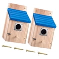 thumbnail image 1 of Casa de pájaro colgante madera de madera pájaro práctico fácil de usar jaula de pájaro ideal regalo ideal colibríes de madera espesada, 1 of 9