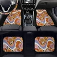 thumbnail image 3 of HUIACONG Hippie Flowers Car Seat Covers Automotive Floor Mats with Anti-Slip Pad Car Steering Wheel Protector Removable Automotive Accessories Easy to Install for SUV,Vans,Sedans,Trucks, 3 of 8