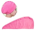 thumbnail image 2 of Toallas de microfibra para secar el cabello, secado rápido, para cabello largo (rojo rosa), 2 of 7