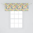 thumbnail image 2 of Ambesonne Cartoon Window Valance, Style Car Traffic, 42" x 18", Cream and Multicolor, 2 of 3