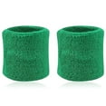 thumbnail image 2 of GZZQY 2Pcs Sports Wristband Solid Color Absorbent Wrist Wrap Cotton Breathable Quick Dry Sweatband for Tennis Badminton, 2 of 8
