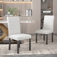 thumbnail image 2 of VECELO Set of 2 Upholstered Dining Chairs, Modern Parsons Chairs with Solid Back, Kitchen Side Chair for Dining Room Living Room, Beige, 2 of 11