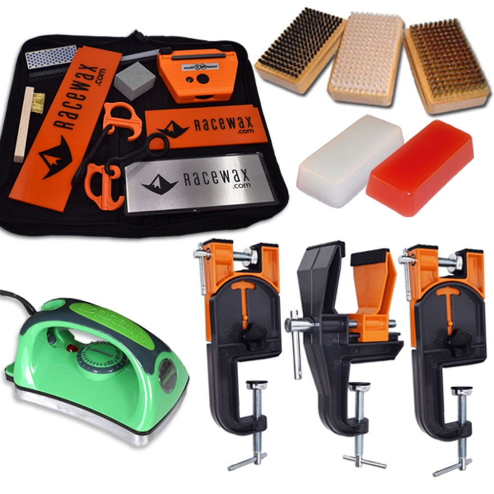 RaceWax Ski Tune Race Kit: 3 Piece Vise, Iron, 3 Brushes Tools Wax by RaceWax