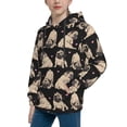 thumbnail image 2 of Picia French Bulldog Pattern Youth Hoodie - Warm Pullover Sweatshirt with Kangaroo Pocket, Ideal for Boys and Girls-Medium, 2 of 6