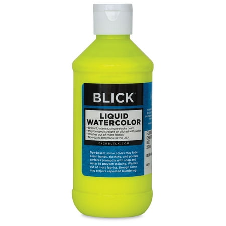 Blick Liquid Watercolor - Fluorescent Chartreuse, 8 oz (Best Chartreuse Paint Color)