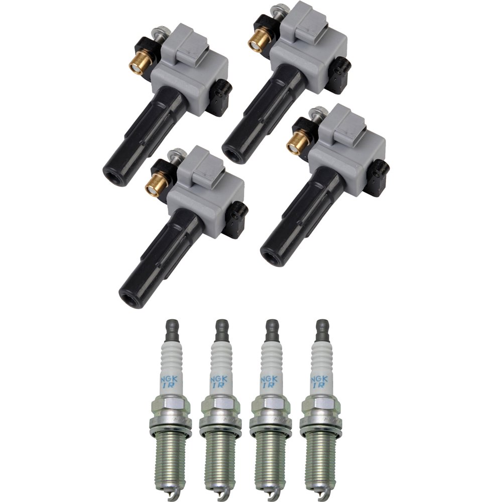 Set of 4 ISA Ignition Coils and 4 NGK Spark Plugs Compatible with 2007 Subaru Legacy GT Limited